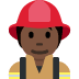 🧑🏿‍🚒 firefighter: dark skin tone display on Twitter